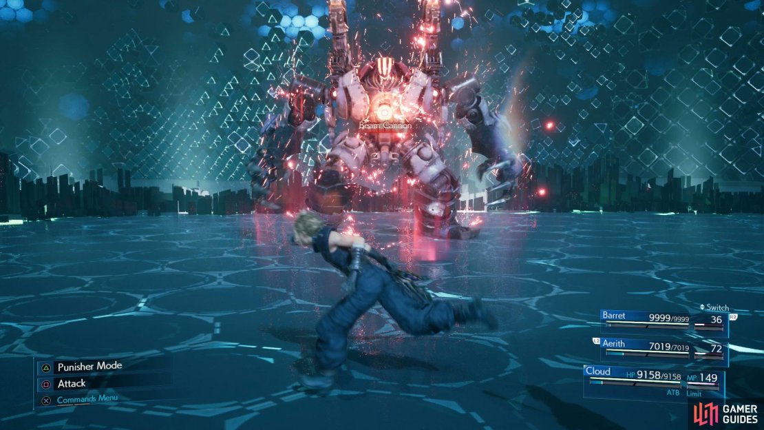 Pride and Joy will always start the battle readying Beam Cannon