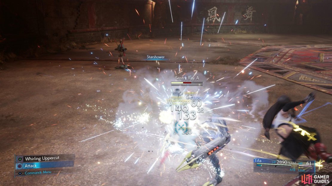 Make use of Starshower against the Sentry Ray once the Shock Trooper closes in.