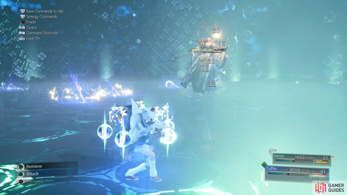 Use Wind Ninjutsu to strike Ramuh’s weakness