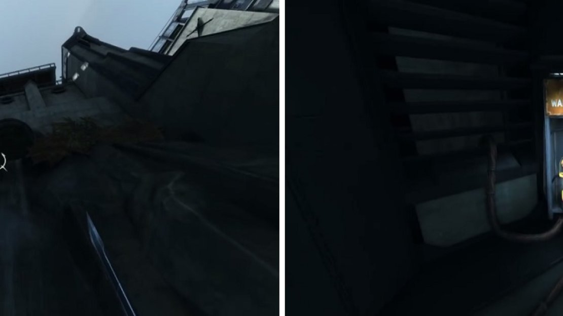 Blink up to this grate (left) to get inside to where you can disable the two Walls of Light by removing their whale oil tanks (right).