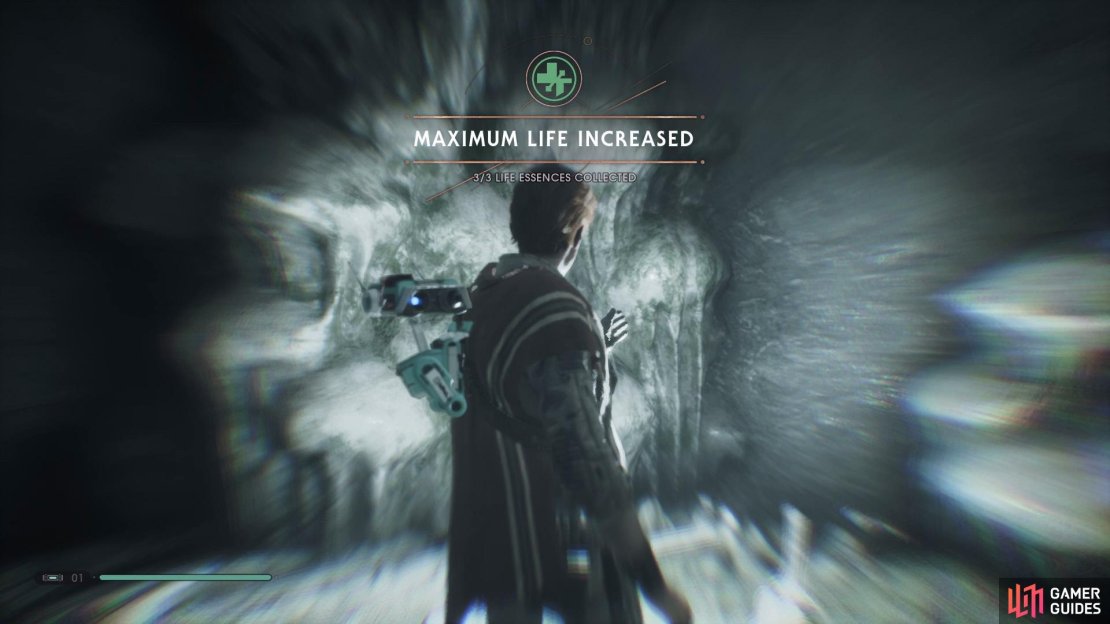 Use Force Push on a Skungus to make the Life Essence Accessible. 