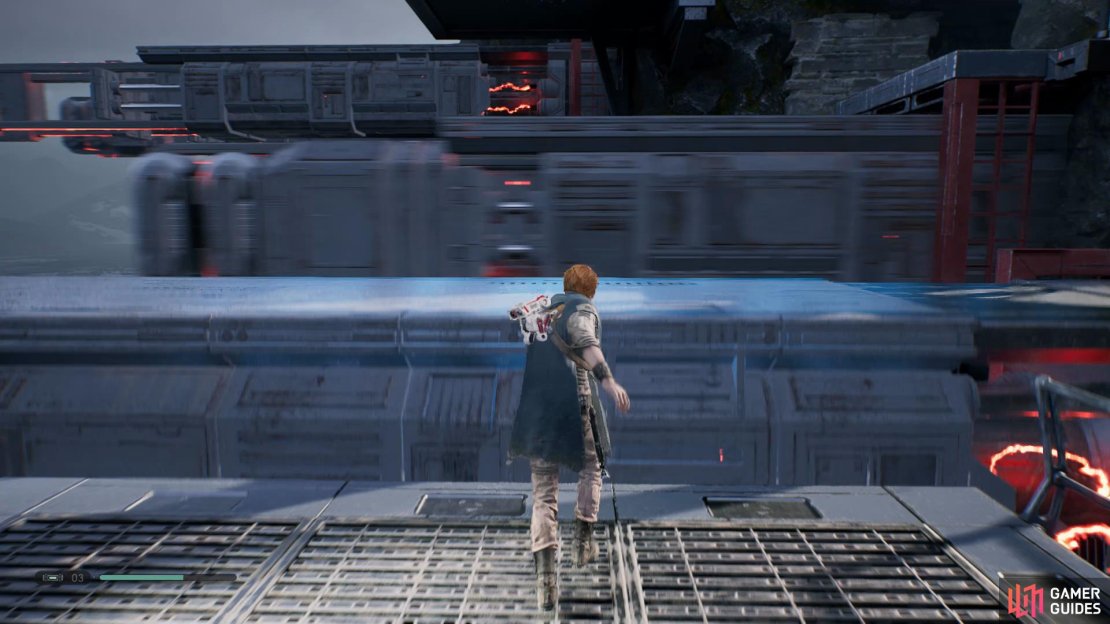 Head on to the middle platform in the Augur Pulverizers to find the third Life Essence.