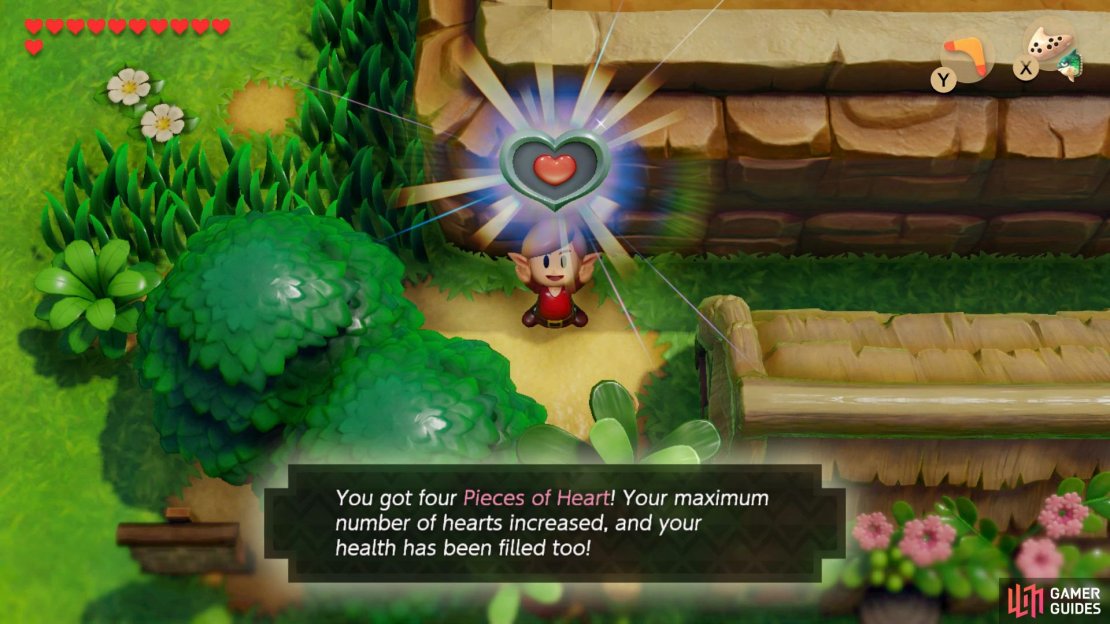 Head left from the Cave entrance to find a Piece of Heart.