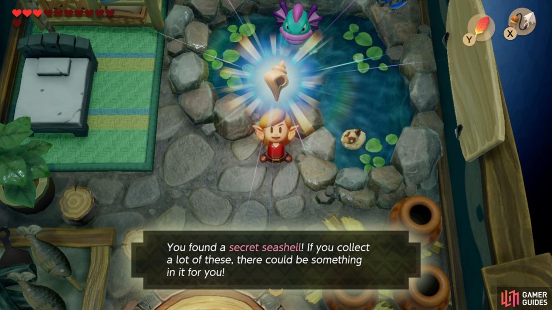 Speak with Zora in his home to get a Secret Seashell.