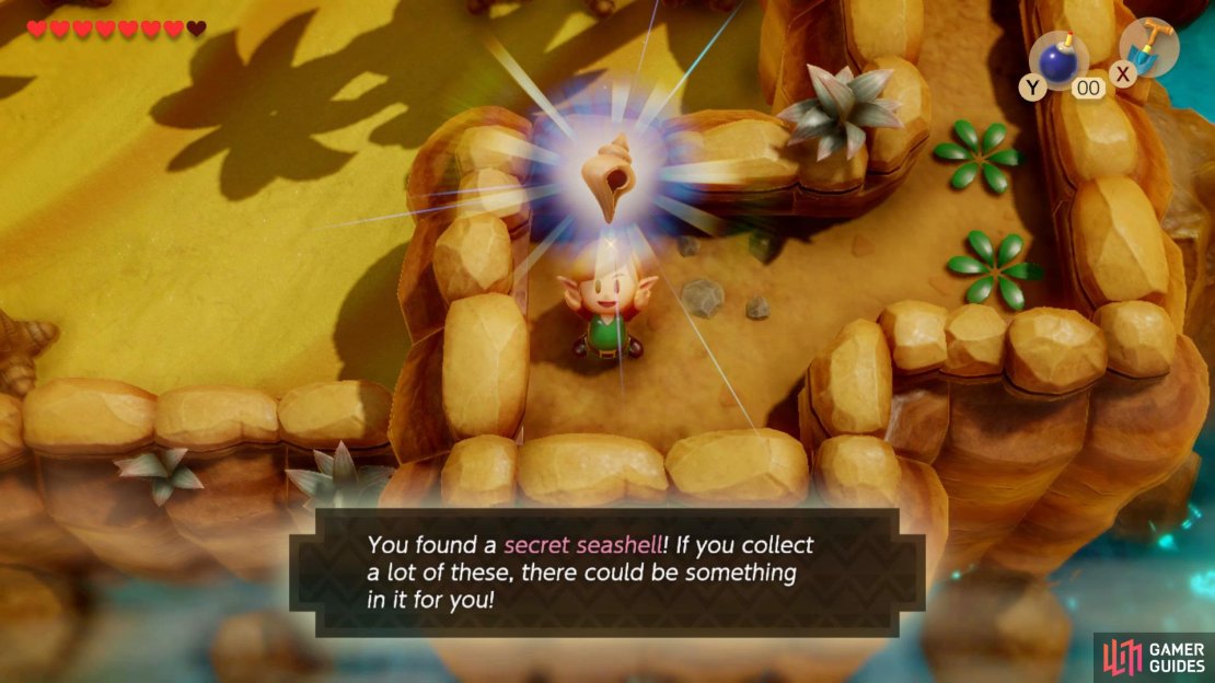 Head to the bottom right of the desert to find a Secret Seashell.