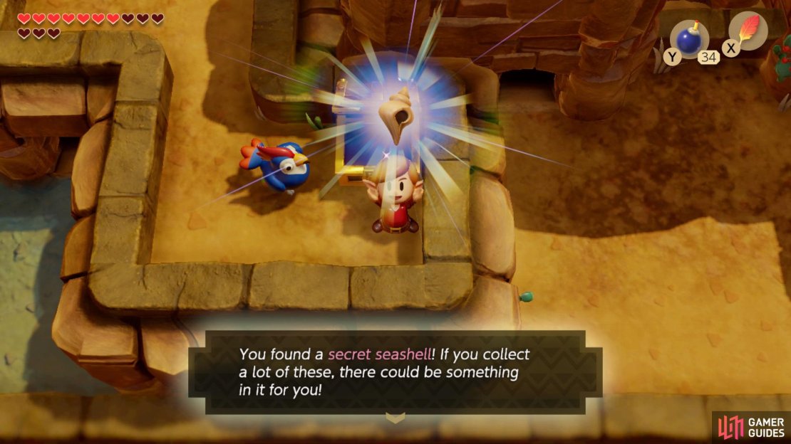 Head to the east of Tal Tal Mountain and go through a cave to find a Secret Seashell in a Chest at the end.