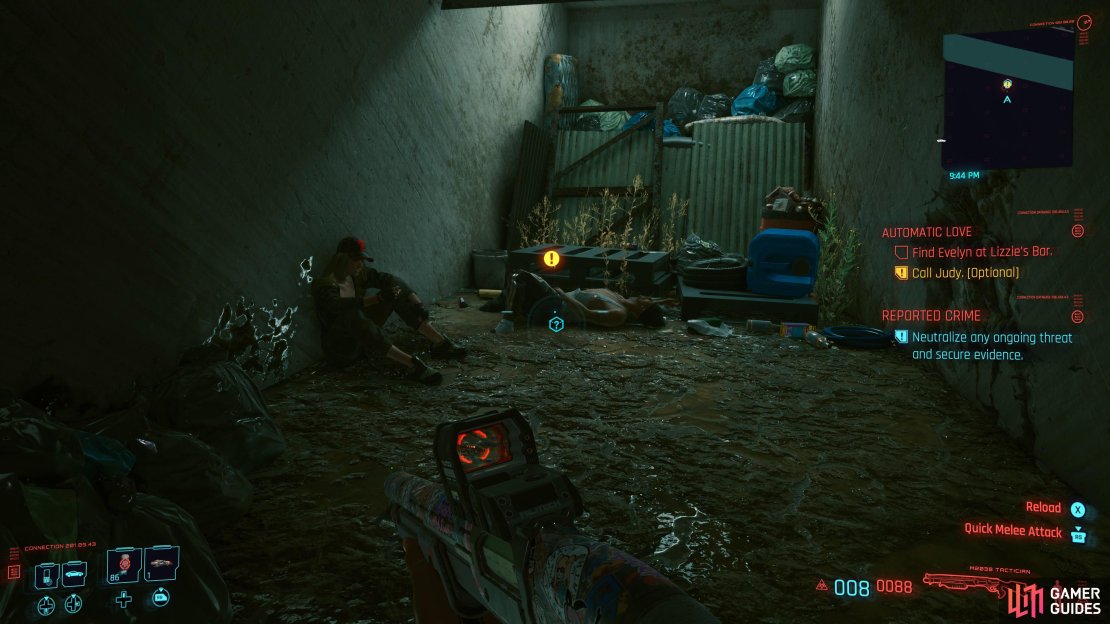 You’ll find the body dumped here with no enemies in sight