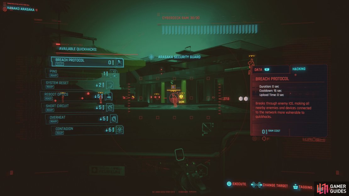 Scan and tag enemies to make your infiltration easier.