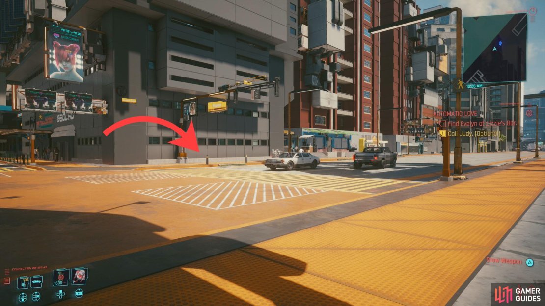 From the Skyline East fast travel terminal, cross the street,