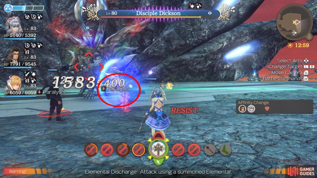 Dickson’s Counter Aura will inflict Paralysis on you