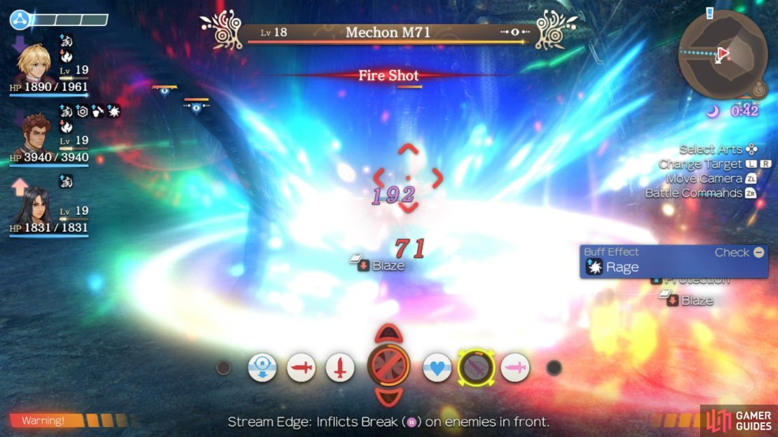 Fire Shot will inflict Blaze over an area of effect