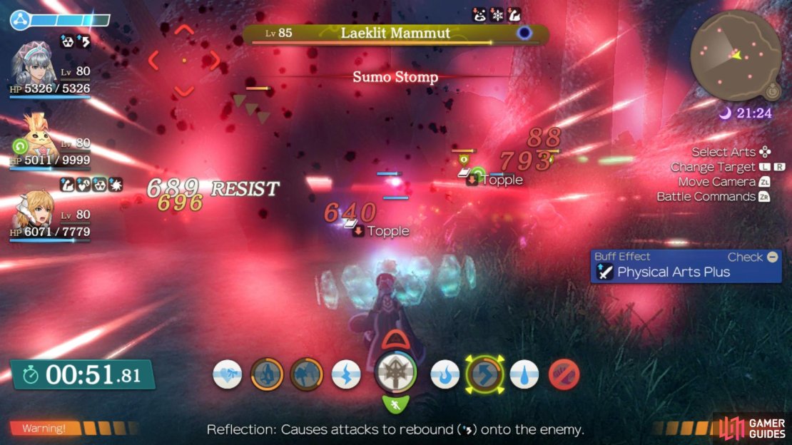 Use Melia’s Reflection to avoid Sumo Stomp and thus, Topple.