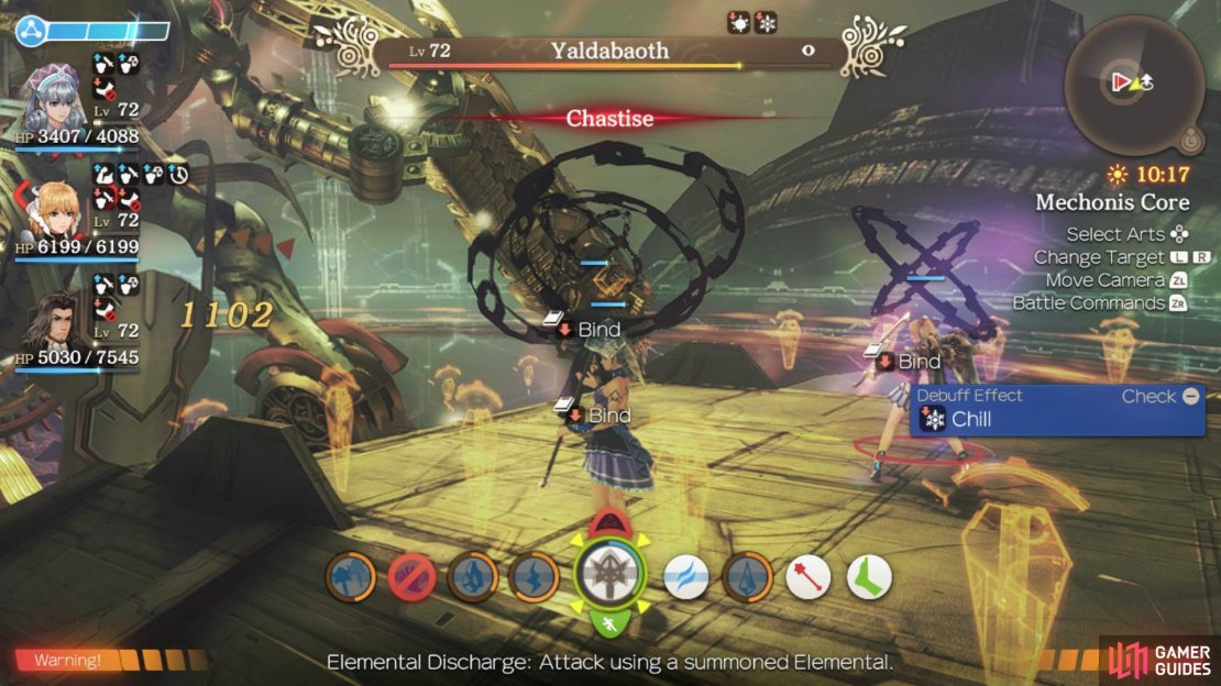 Chastise will inflict Bind on the entire party