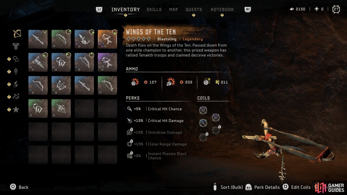 Here you can see that you start with three open coils, with the other two being unlocked when upgrading.