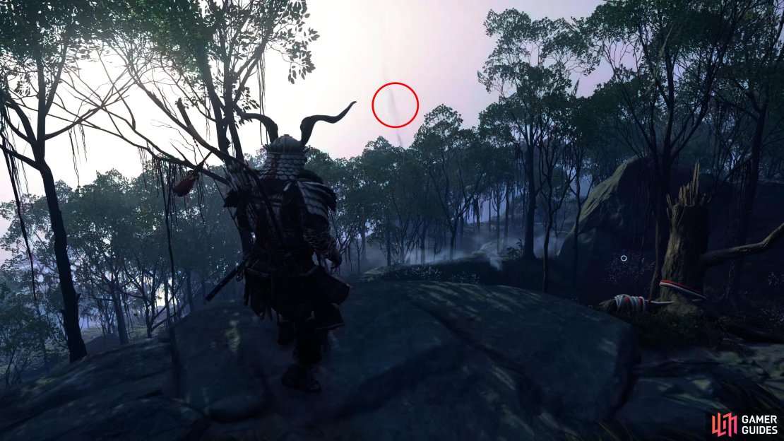 Look for the smoke in the sky when searching for the builder in A Helping Hand.
