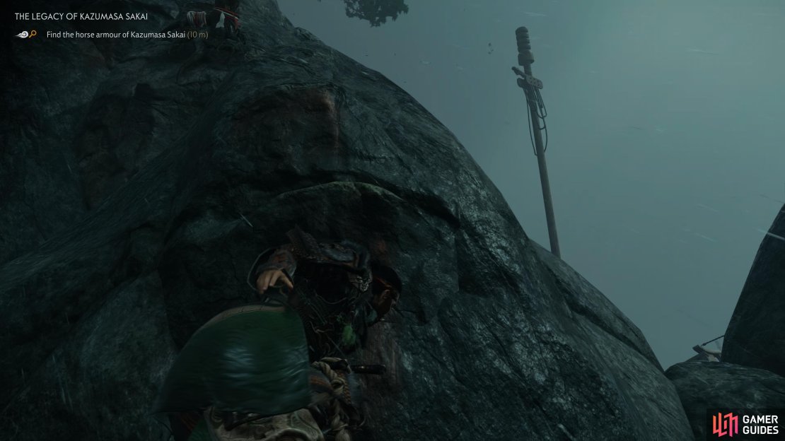 Begin by scaling the cliff here