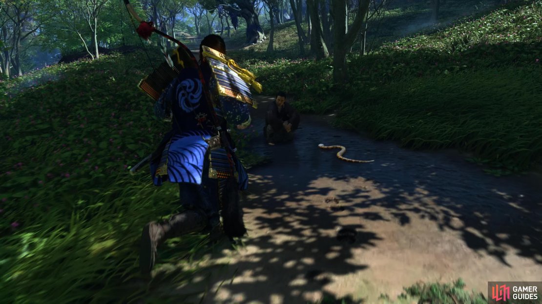 Follow the tracks to the eastern path to find this man