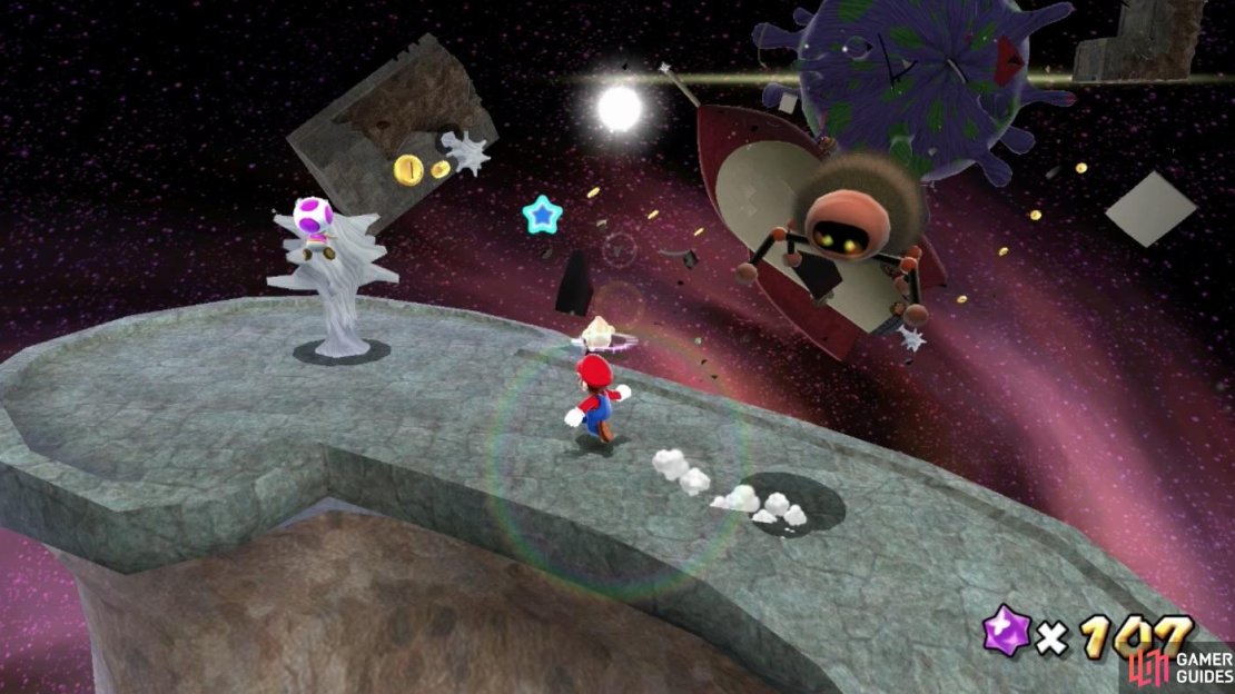 Toad is in a sticky situation.