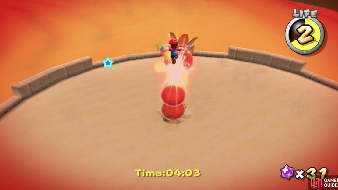 After hitting Pokey’s body once just go straight for the head to defeat him!