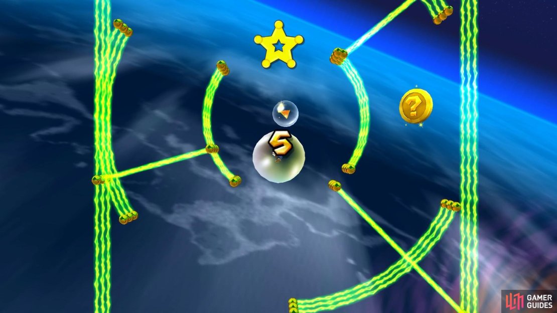 In the final warp pipe, you’ll need to make your way past a series of rotating electrical rails.