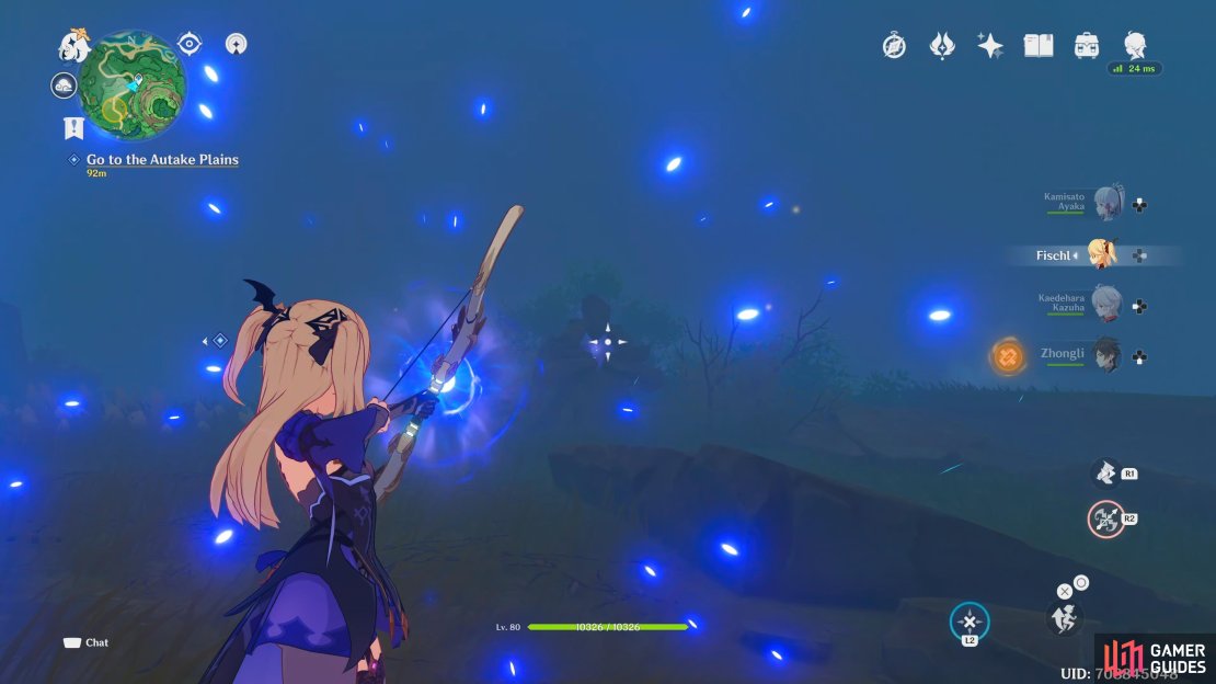 From the start, turn west, and shoot the stormstone with Electro