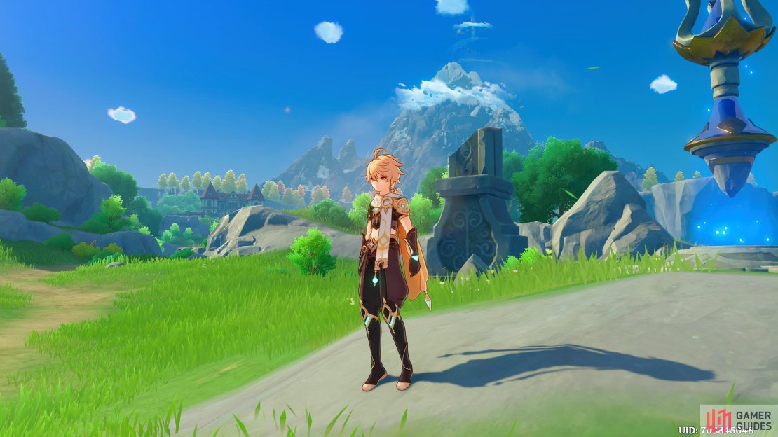 The Traveler heading to take down the Abyss Mages near the Dawn Winery.