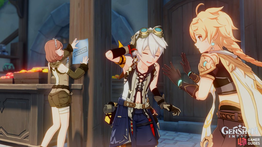 Bennett and the Traveler embarrassed whilst Blanche, the General Goods store owner puts up a new closed sign.