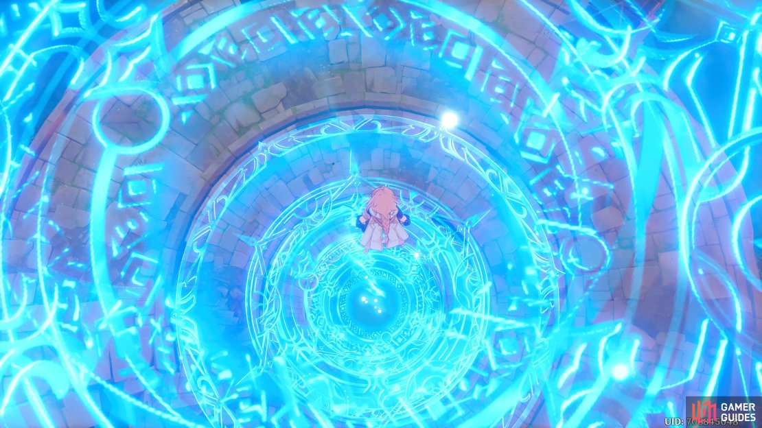 The Traveler getting ready to face off against Dvailin.