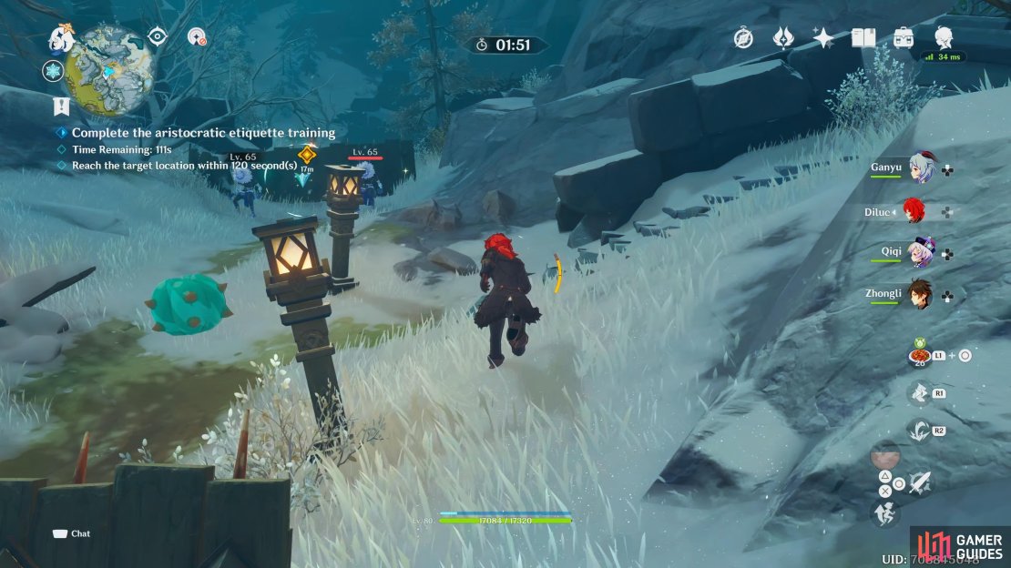 For this challenge, you have to get all the objective crystals in 120 seconds, this is without being hit.