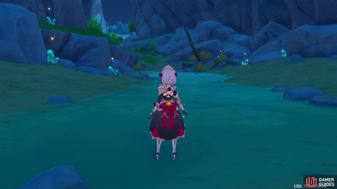 All the Crystal Ore can be seen in this image, destroy them all to complete the quest.