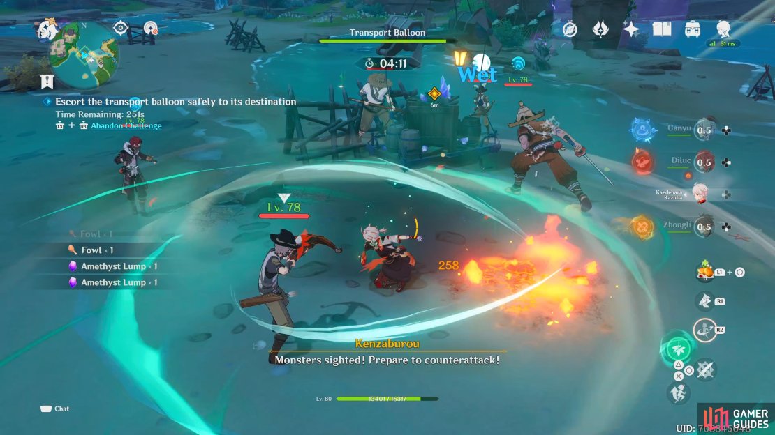 This area is filled with a wet surface, exploit this with Cryo and Electro users.