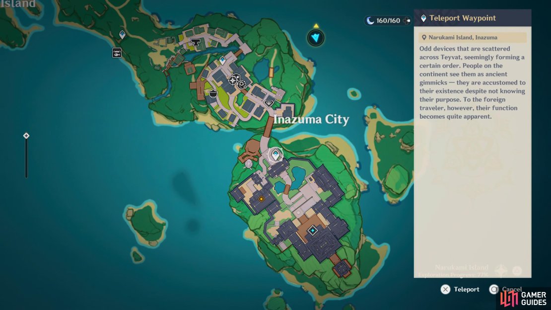 The Kamaji Estate can be found in the northwest of the southern part of Inazuma City.