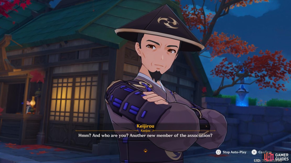 Keijirou asks you who you are for interrupting his conversation with Kurisu.