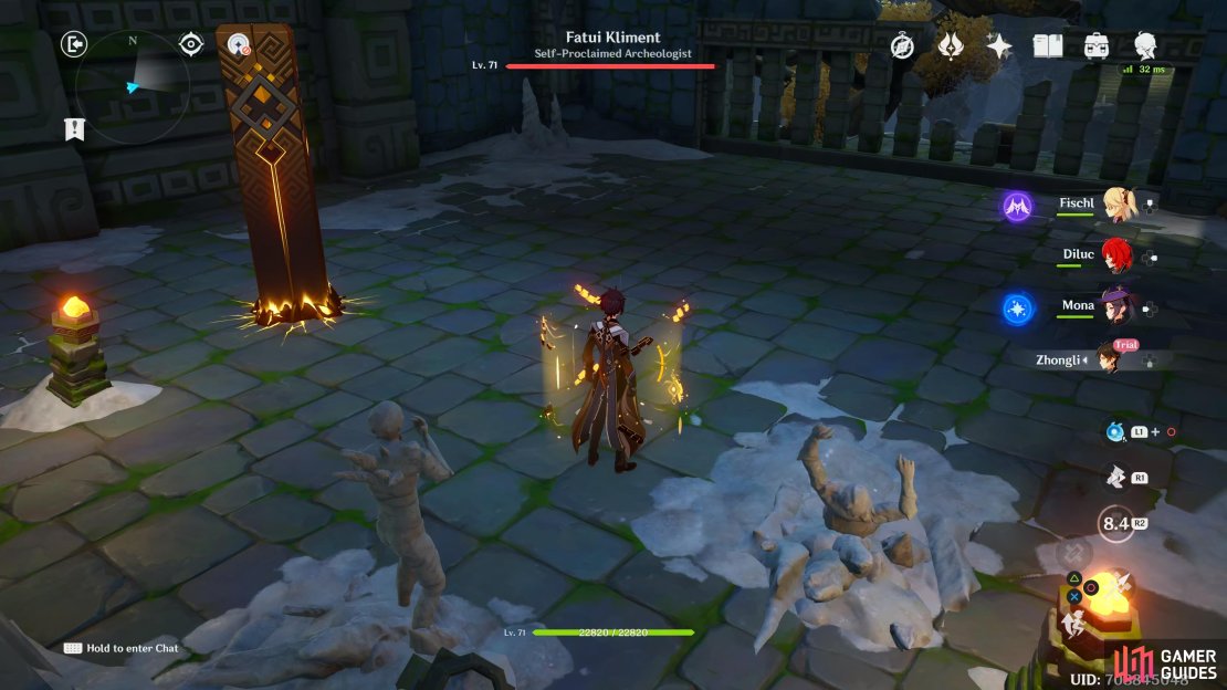 Use an AoE attack to take Kliment out of his Invisibility