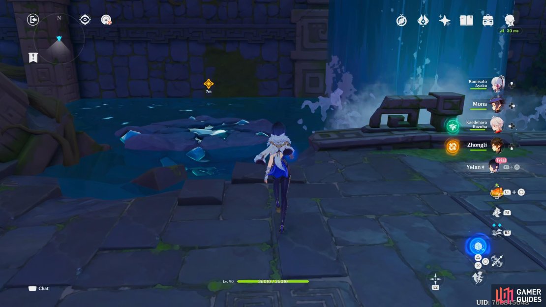 Take the circular stone elevator up
