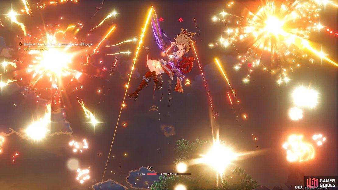 Yoimiya’s Elemental Burst: Ryuukin Saxifrage is a joy to watch.