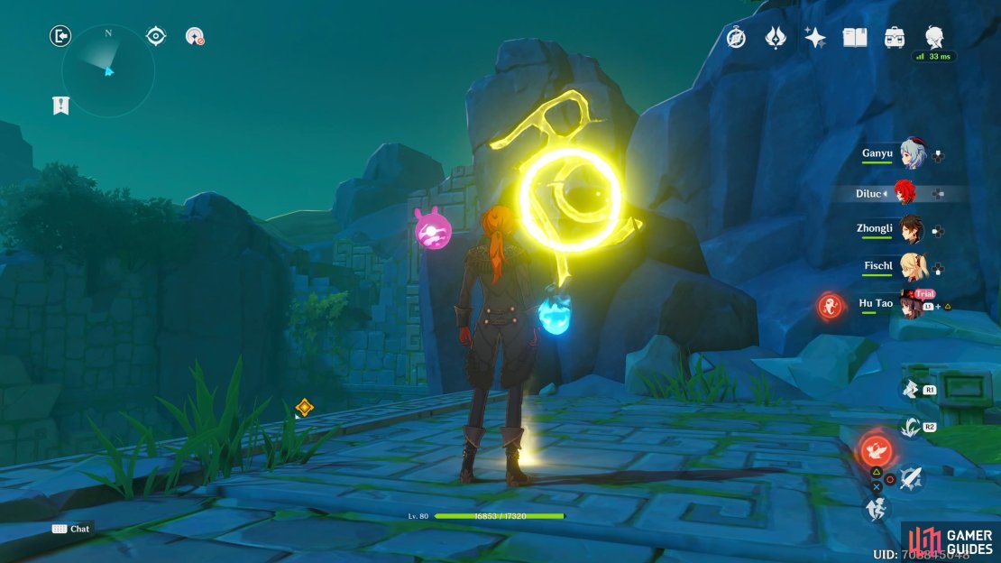 If the sigil has been aligned properly, you’ll get a golden circle appear to let you know.