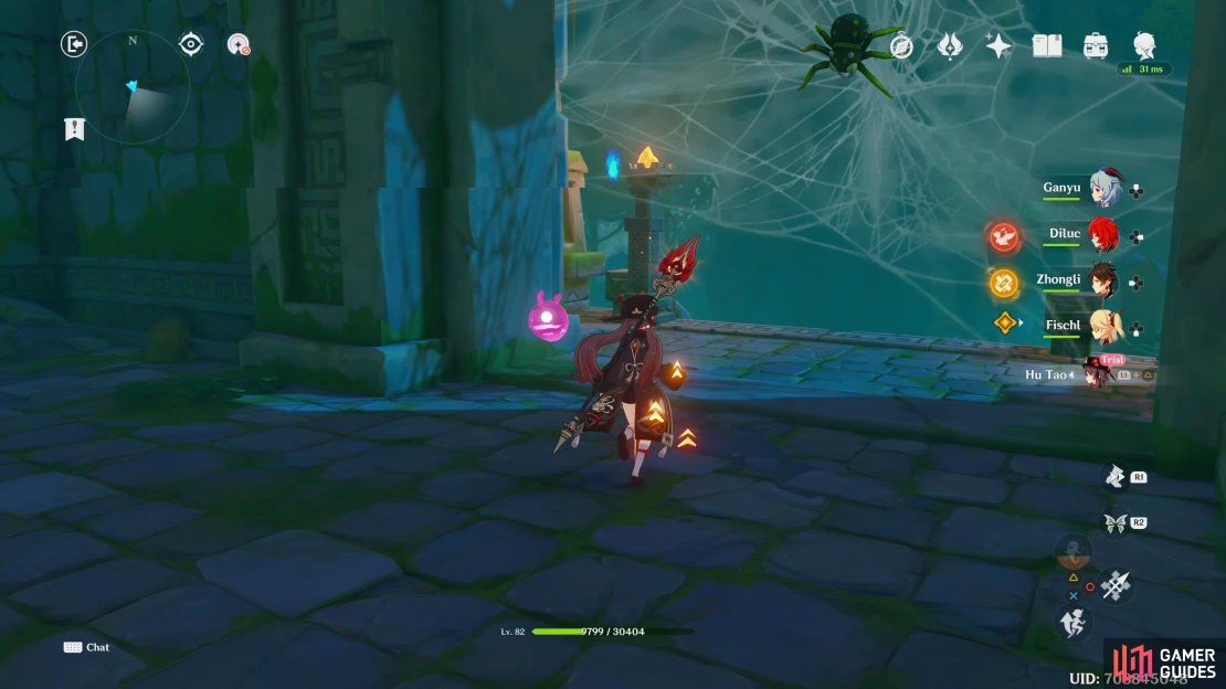 This web is blocking the way for you to proceed