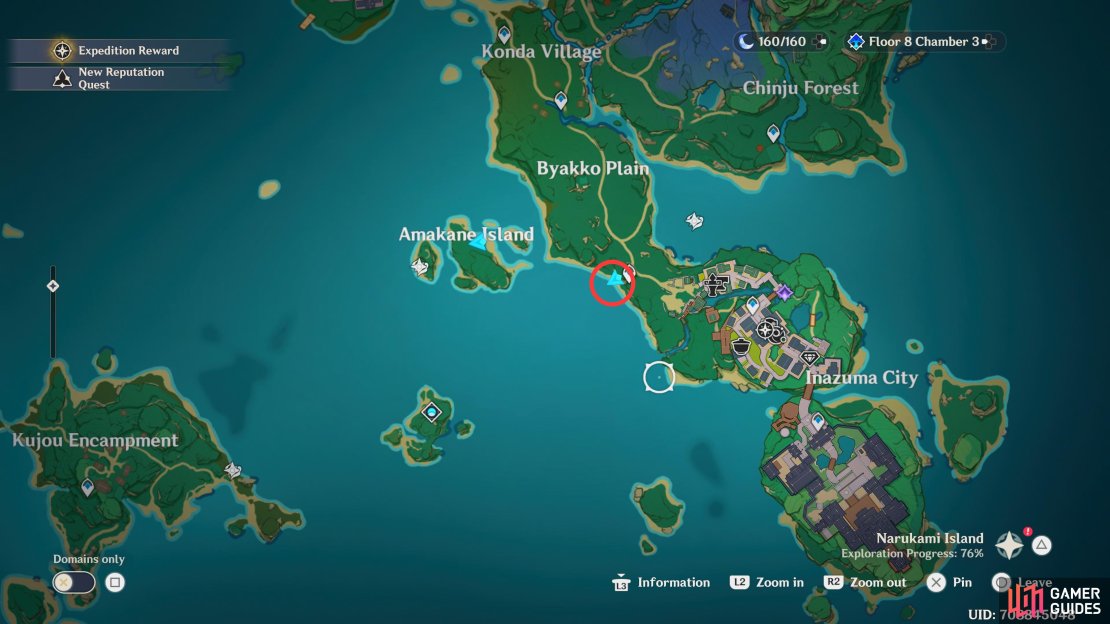 You can find the start of the quest to the west of the southern Byakko Plain waypoint.