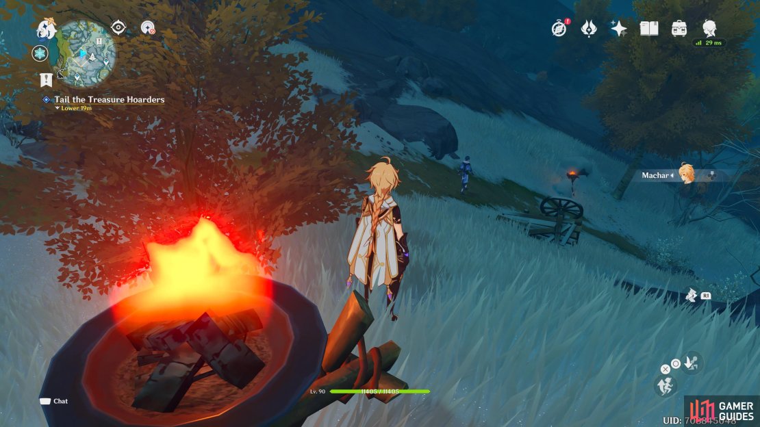 Wait by the torch until the Treasure Hoarder gets near the next torch.