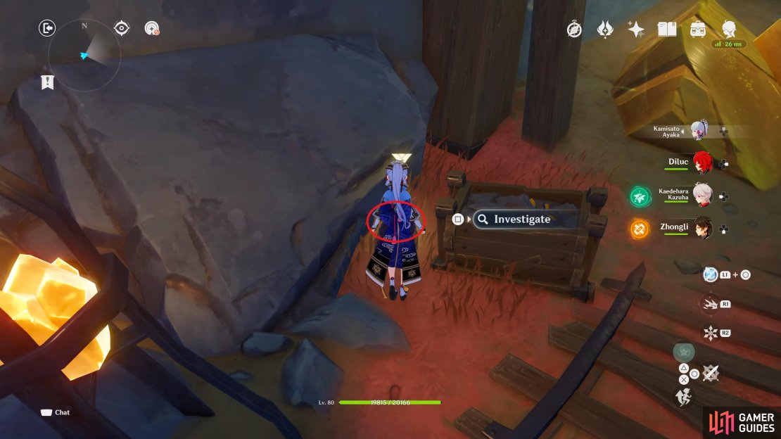 The Note of Unknown Origin: II can be found behind the mine cart in the east.