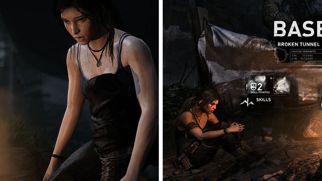 Base Camps are your major checkpoints, where you can level up Lara’s skills.