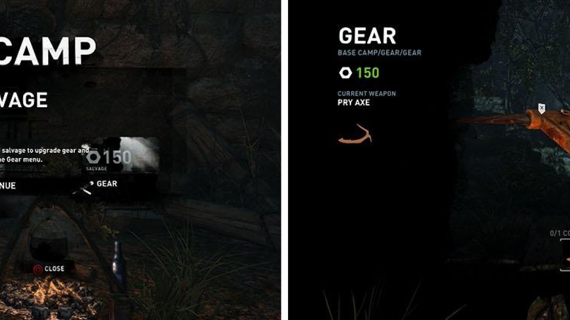 Collect salvage to increase your gear and weapons, increasing Lara’s survival.