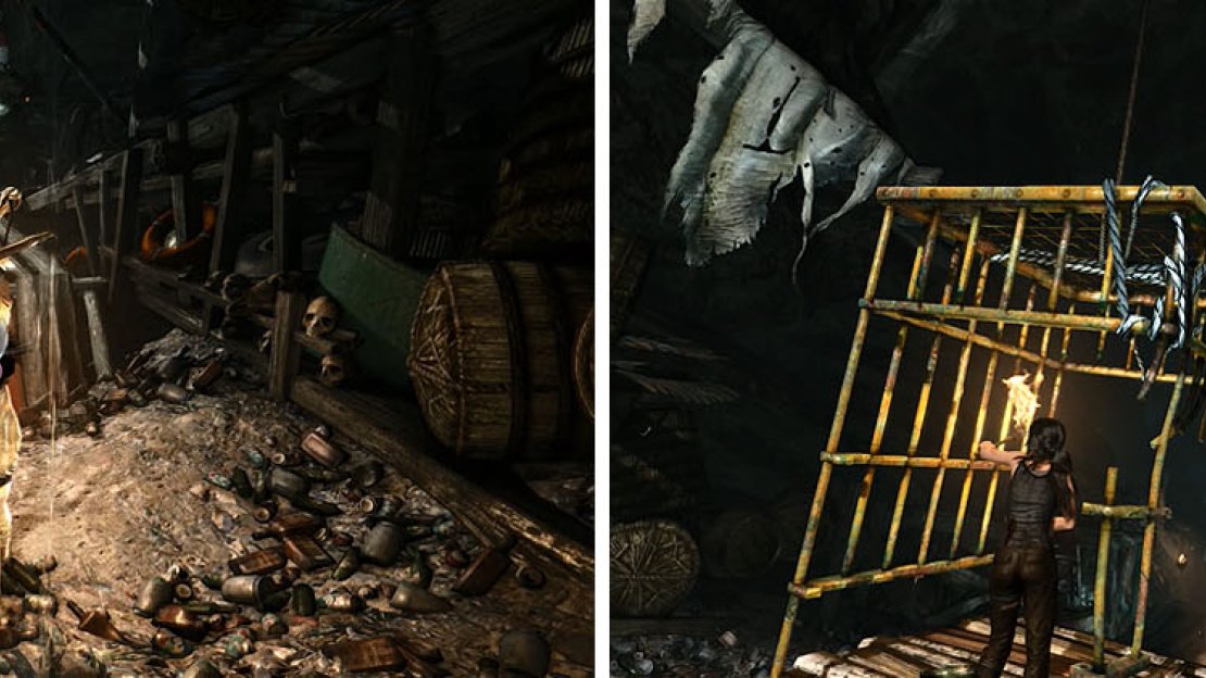 Release the cage, allowing you to raise burning debris into a cage on the right.