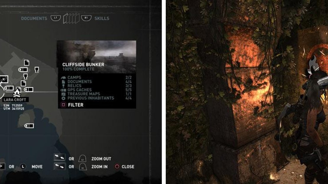 Flag 1 - In the gun room, as soon as you enter the bunker.