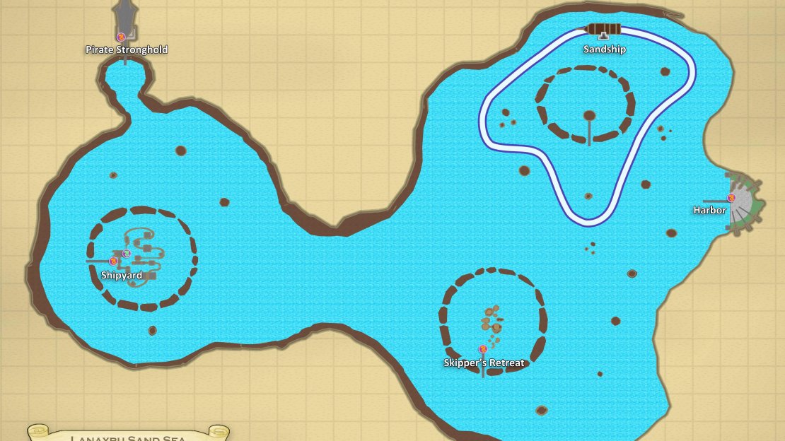Map of Lanayru Sand Sea (Past).