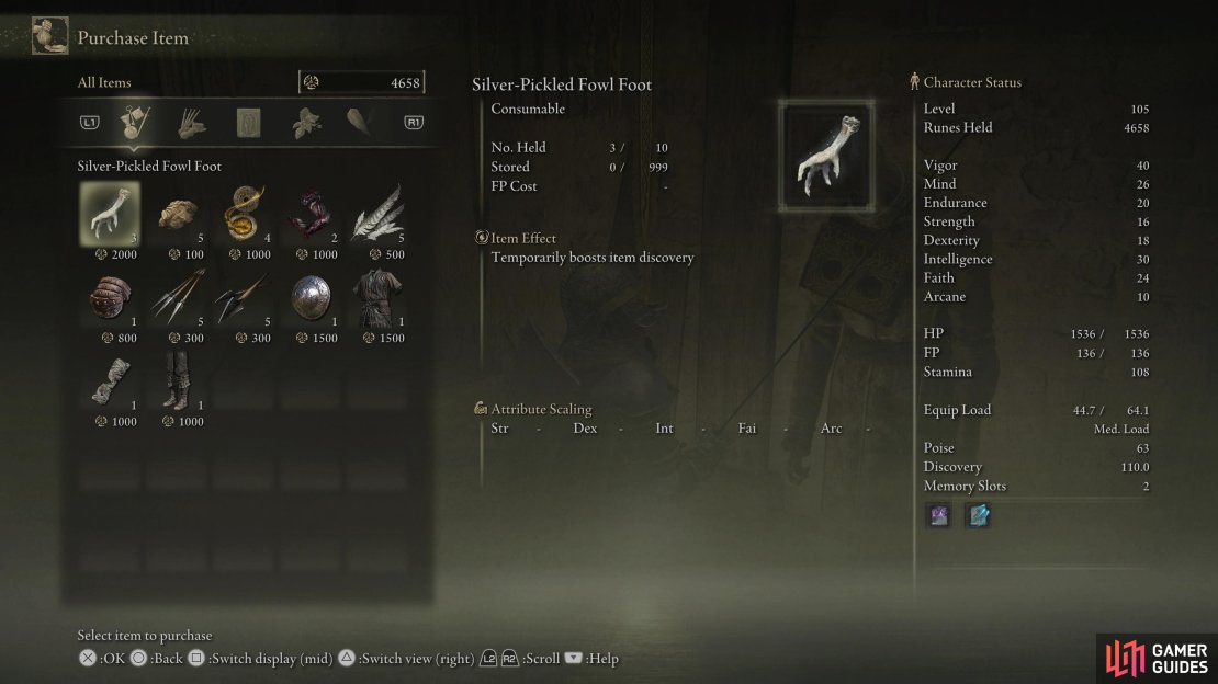 Gatekeeper Gostoc will sell you ware after you obtain the Rusty Key.