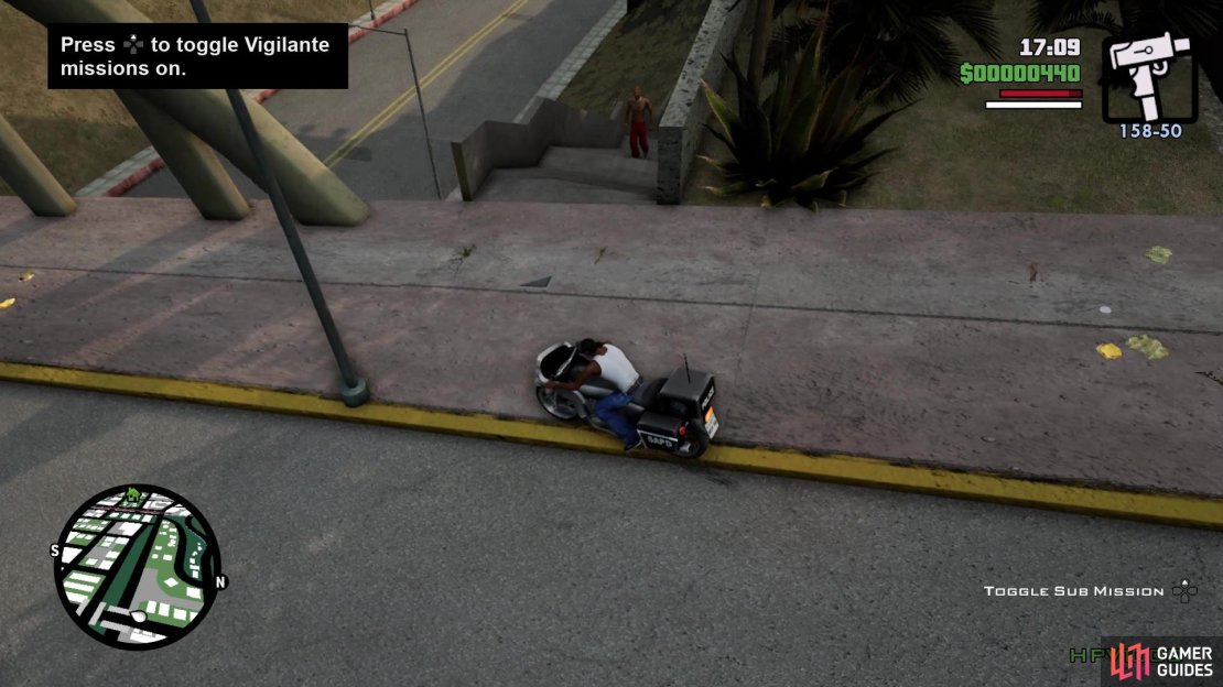 Go down these stairs here to find the Tag more easily