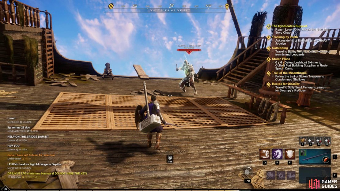 Captain Hamidou is on this shipwreck at Nautilus of Nunez in Monarch’s Bluff.