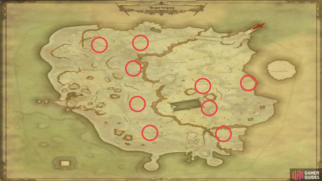Sugriva Spawn Locations.